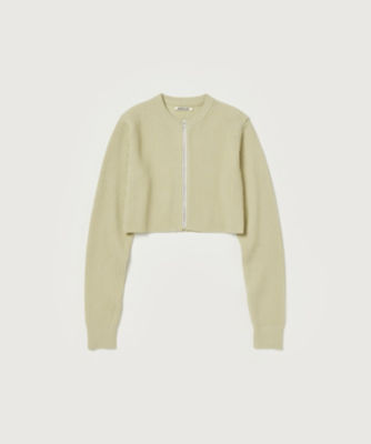 SUPER FINE WOOL RIB KNIT ZIP